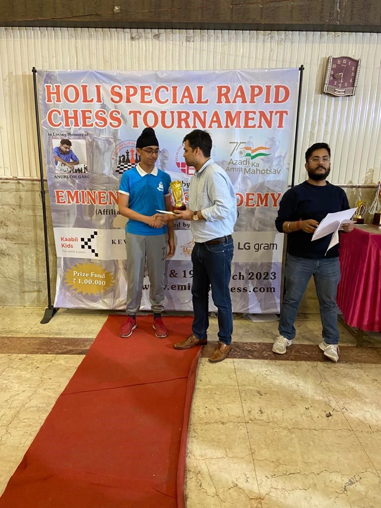 Holi Special Rapid Chess Tournament 2023 Held At Eminent Chess Academy From 18th To 19th March’23