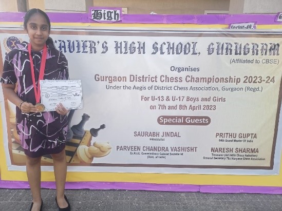 District Chess Championship held from 7th to 8th April at St. Xavier School sector 49 Gurugram