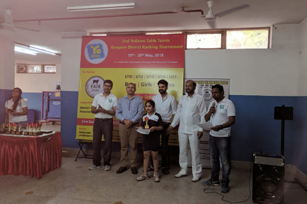 Report of District Table tennis tournament held at Penguin Kids School on 19th