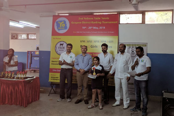 Report of District Table tennis tournament held at Penguin Kids School on 19th
